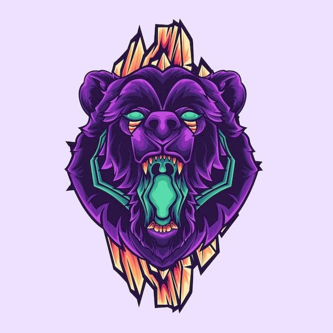 фиолетовый медведь - символ мирового проекта 3 орда